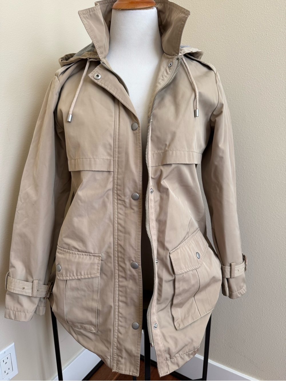 GAP Khaki Utility Jacket with Hood